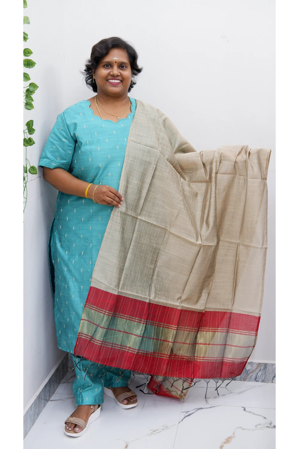Luxe Salwar Suit with Shawl – Casual & Festive Wear