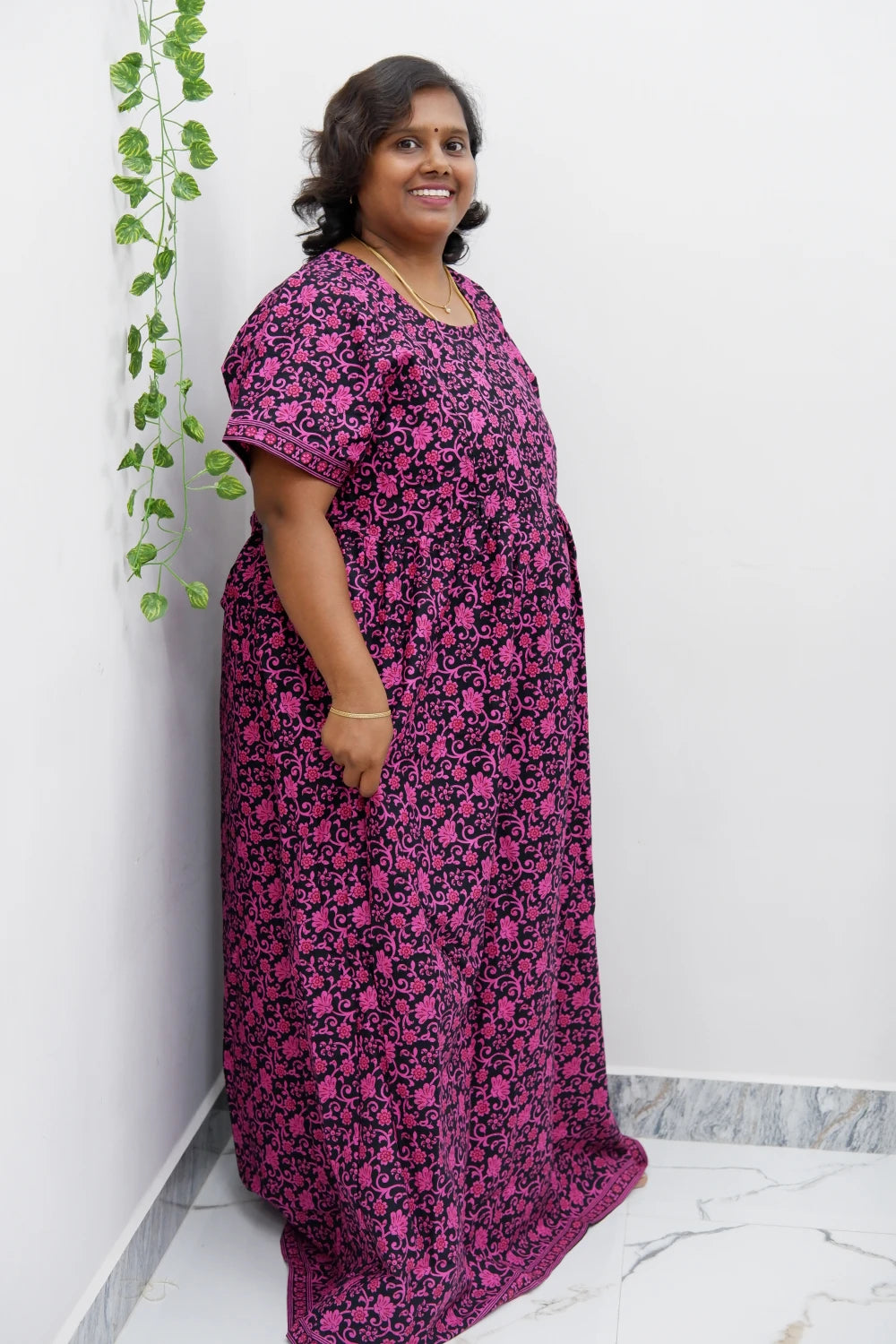 Comfort Fit Maternity Nighty – Side Zip Design