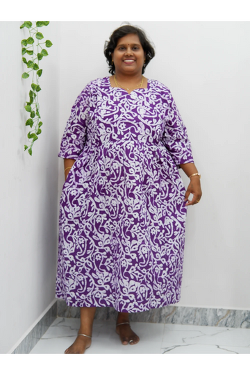 Luxury Feeding Cotton Kurti with Side Zip – Stylish & Practical Maternity Wear