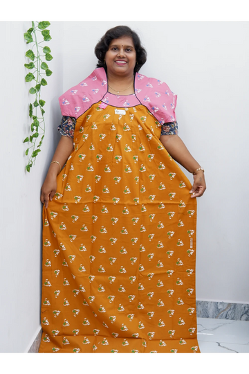Extra Height Cotton Nighty for Women-Long Length Nighty