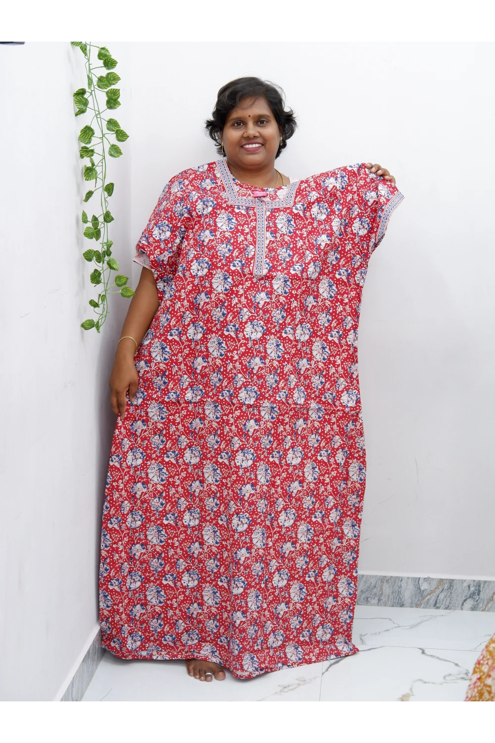 Elegant Zip Nighty – Jyothi Cotton Breeze