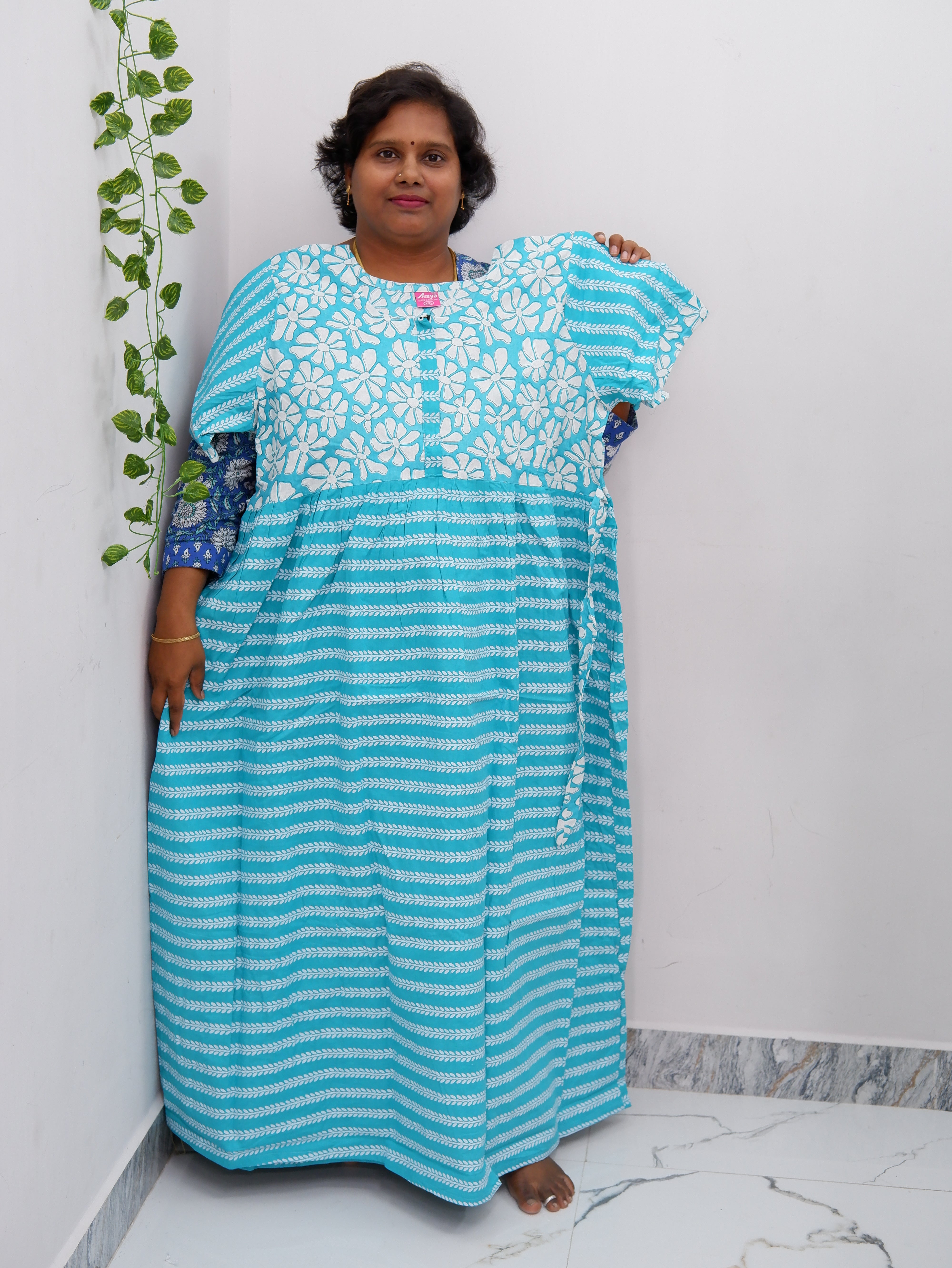 Frock Style Cotton Nighty – Soft & Flowing Fit