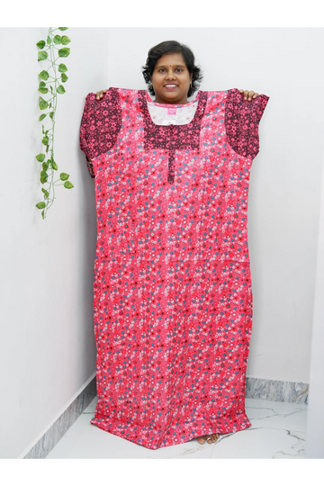 Elegant Zip-Front Pure Cotton Nighty