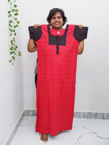 Elegant Zip-Front Pure Cotton Nighty