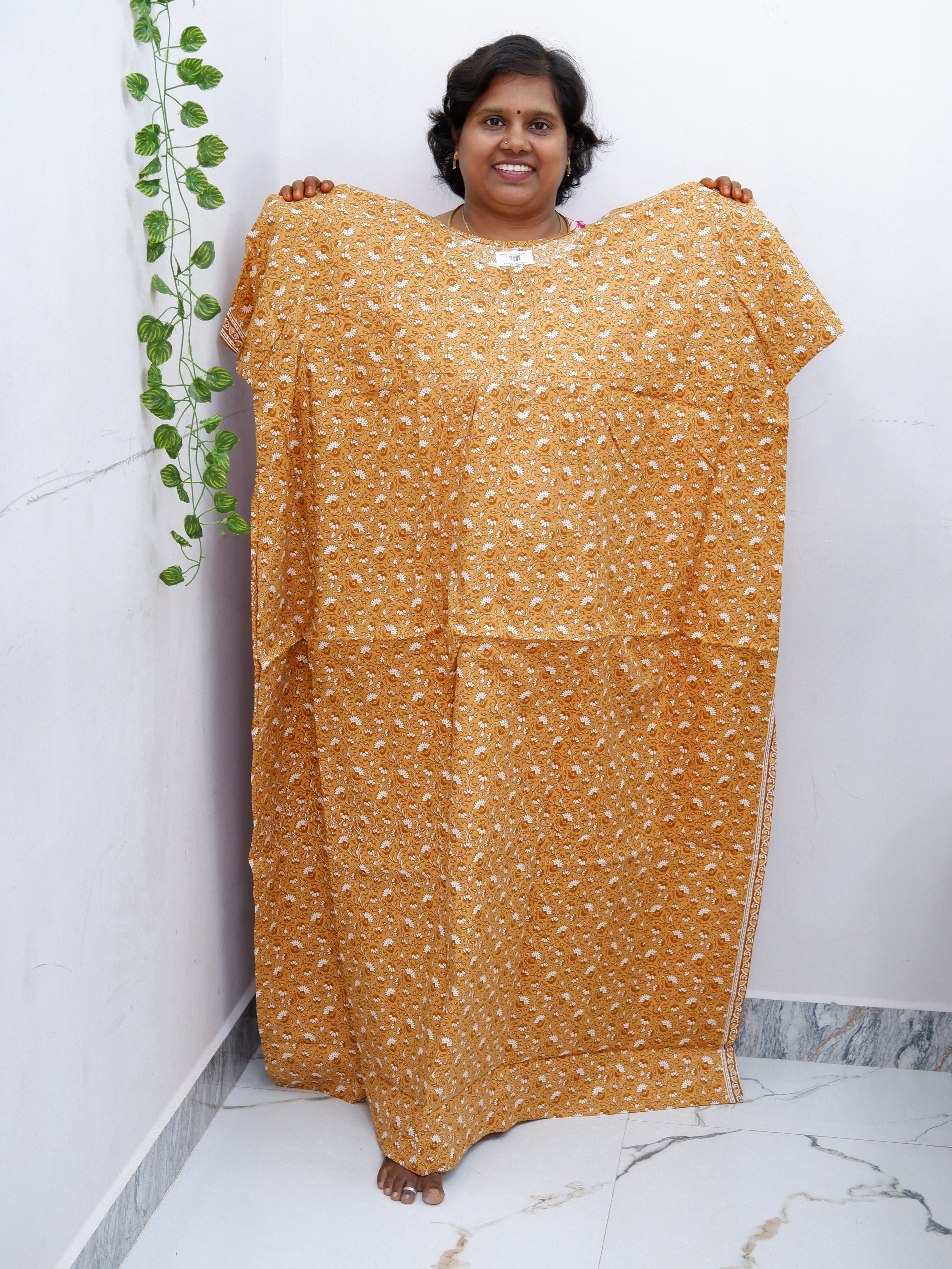 Plus Size Elegant Zip Nighty – Jyothi Cotton Breeze