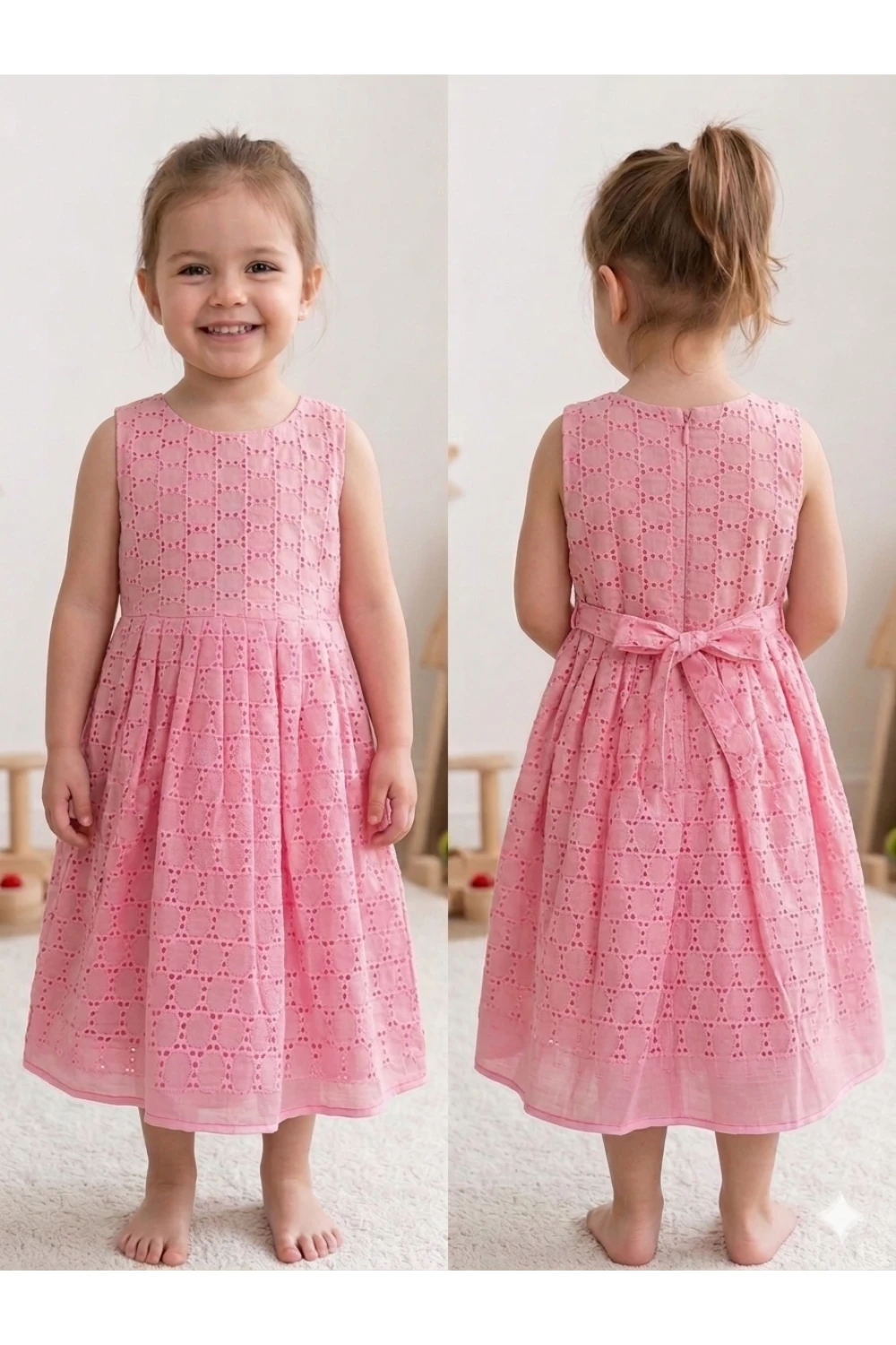 Acoba Cotton Sleeveless Frock For Kids