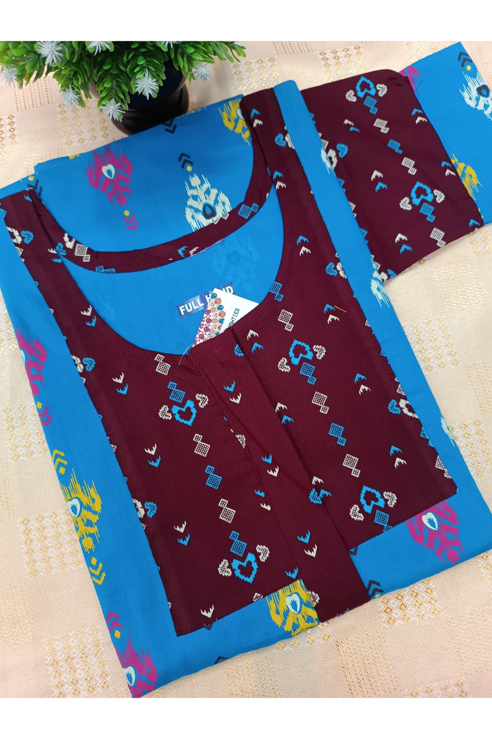 Classic 3/4 Sleeve Cotton Nighty for Women