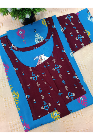 Classic 3/4 Sleeve Cotton Nighty for Women