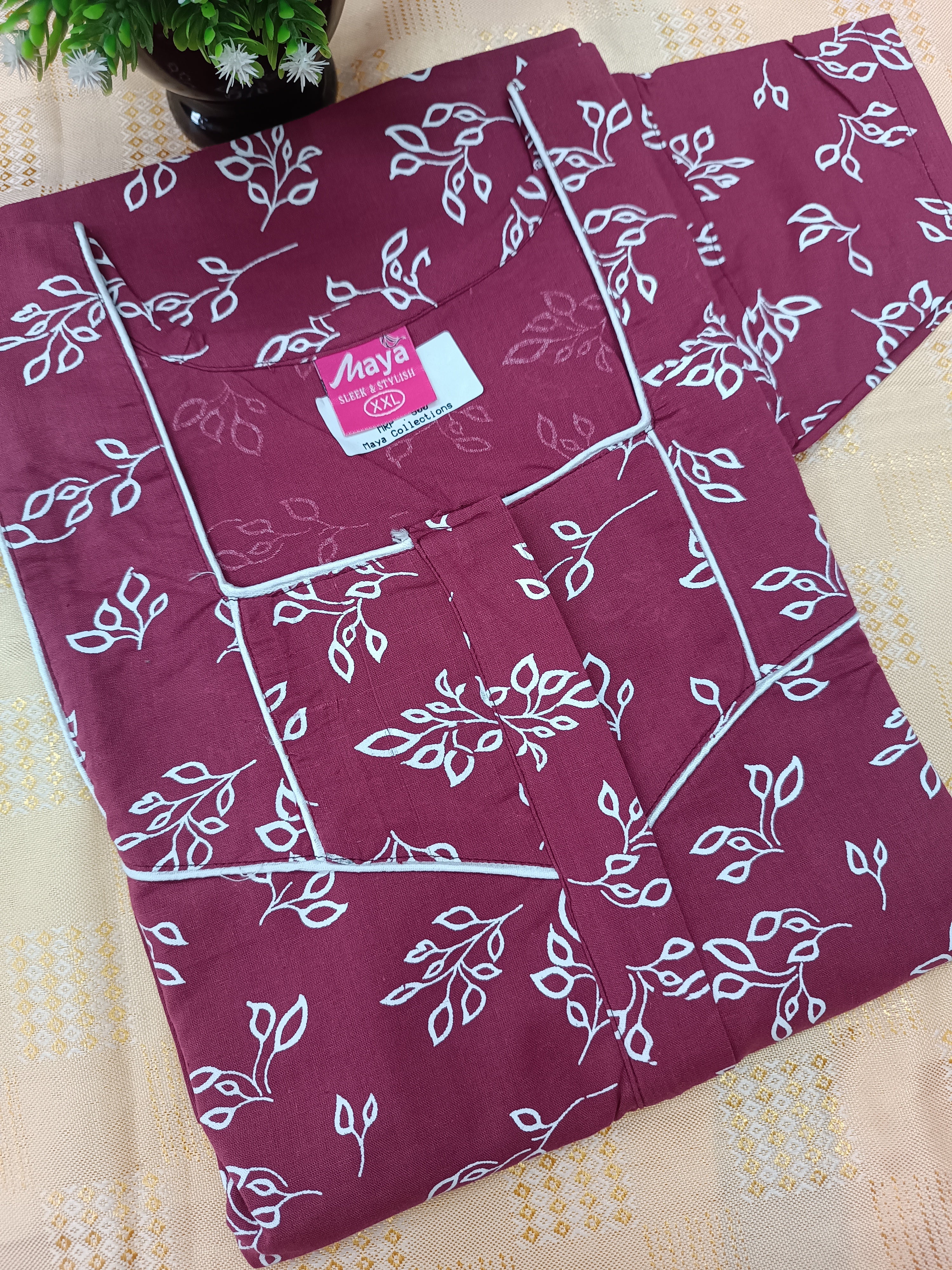 Classic 3/4 Sleeve Cotton Nighty for Women