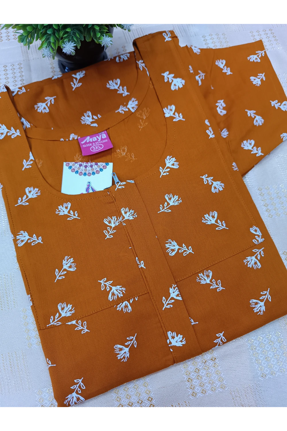 Classic 3/4 Sleeve Cotton Nighty for Women