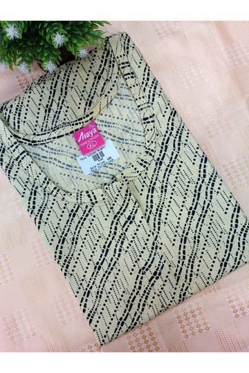 Elegant Zip-Front Pure Cotton Nighty