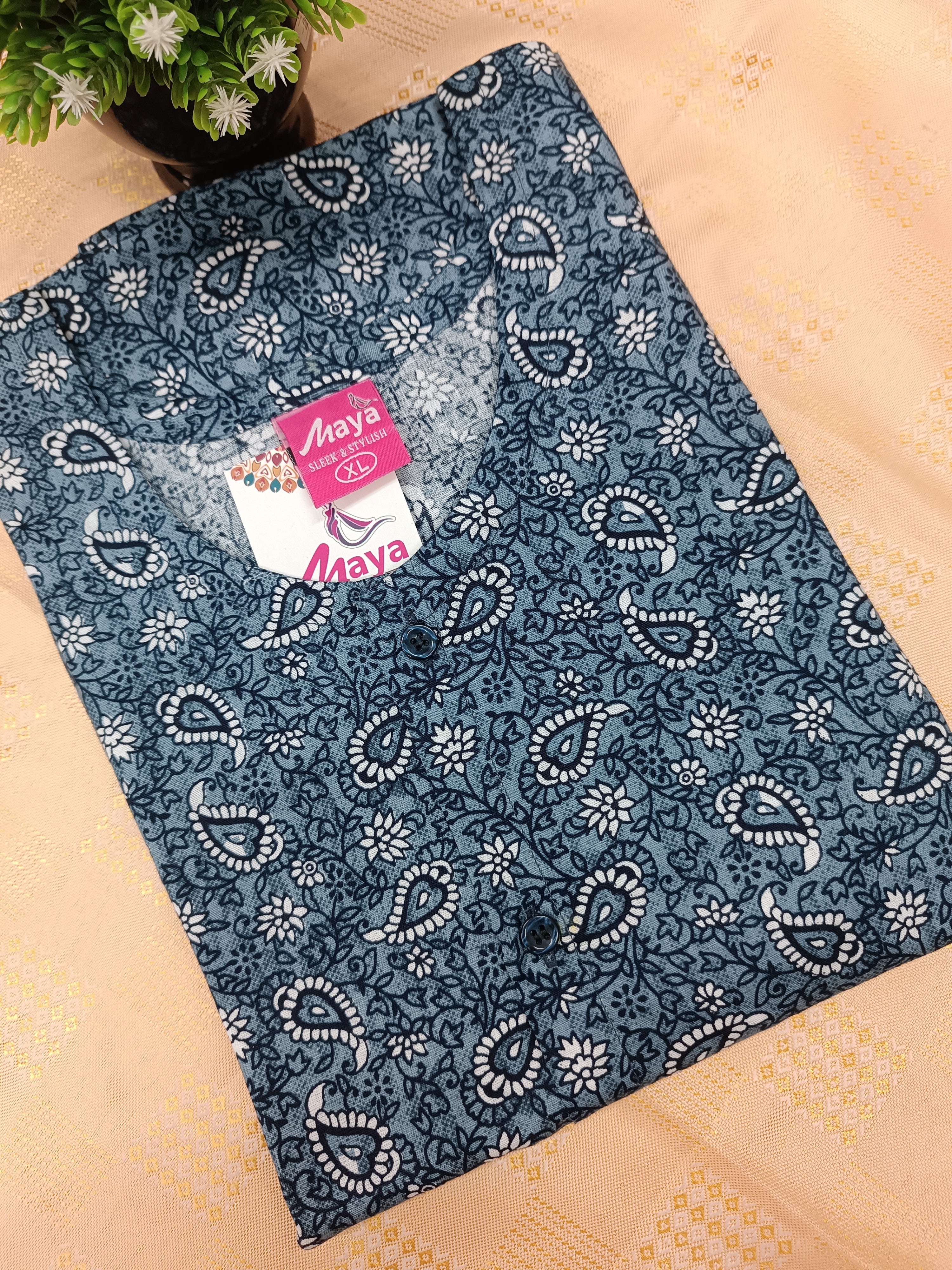 Full Open Cotton Nighty for Women – Front Button Nightwear
