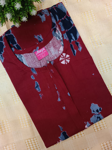 Elegant Zip-Front Pure Cotton Nighty