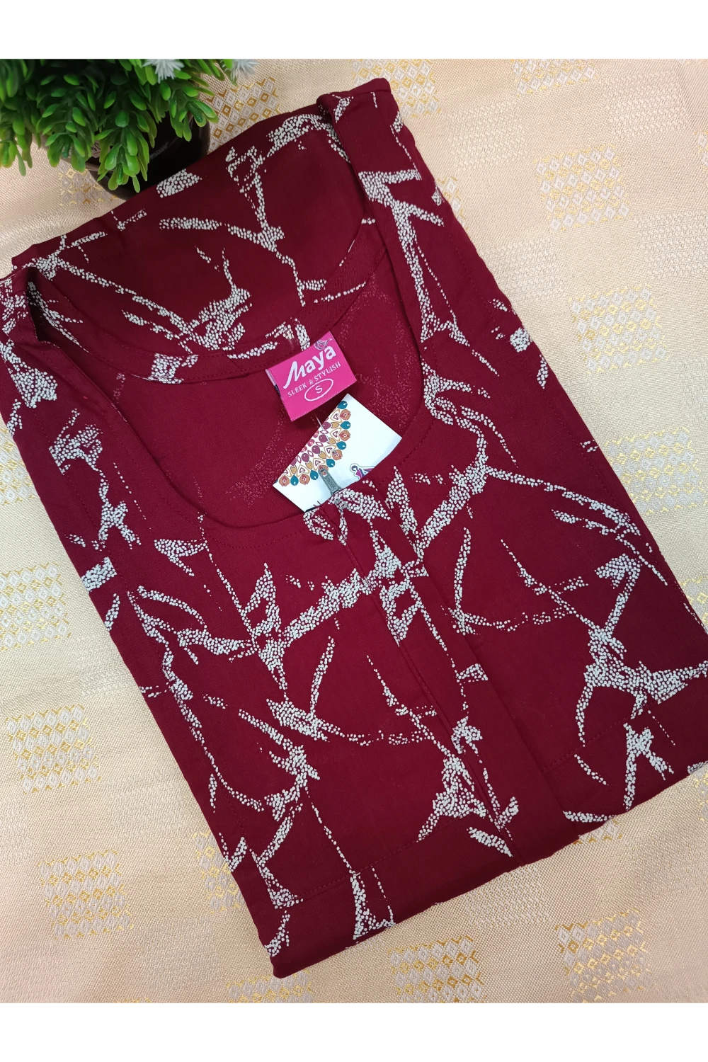 Elegant Zip-Front Pure Cotton Nighty
