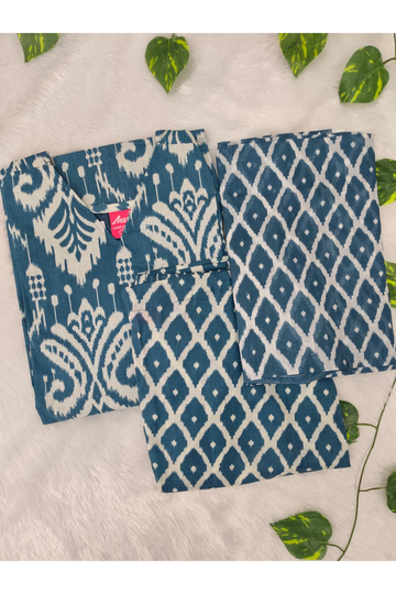 Graceful Cotton Printed Salwar Suit with Shawl – Casual & Festive Wear