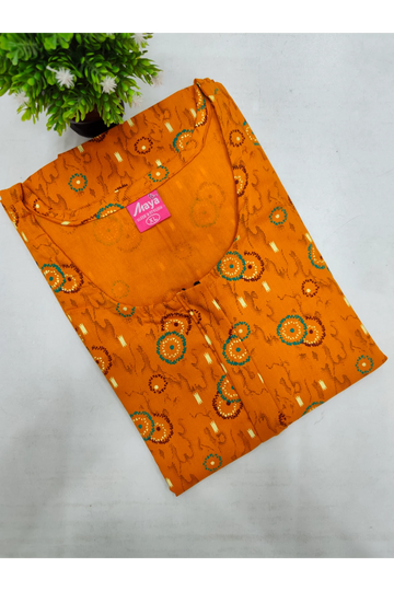 Feeding-Friendly Cotton Nighty with Long Zip
