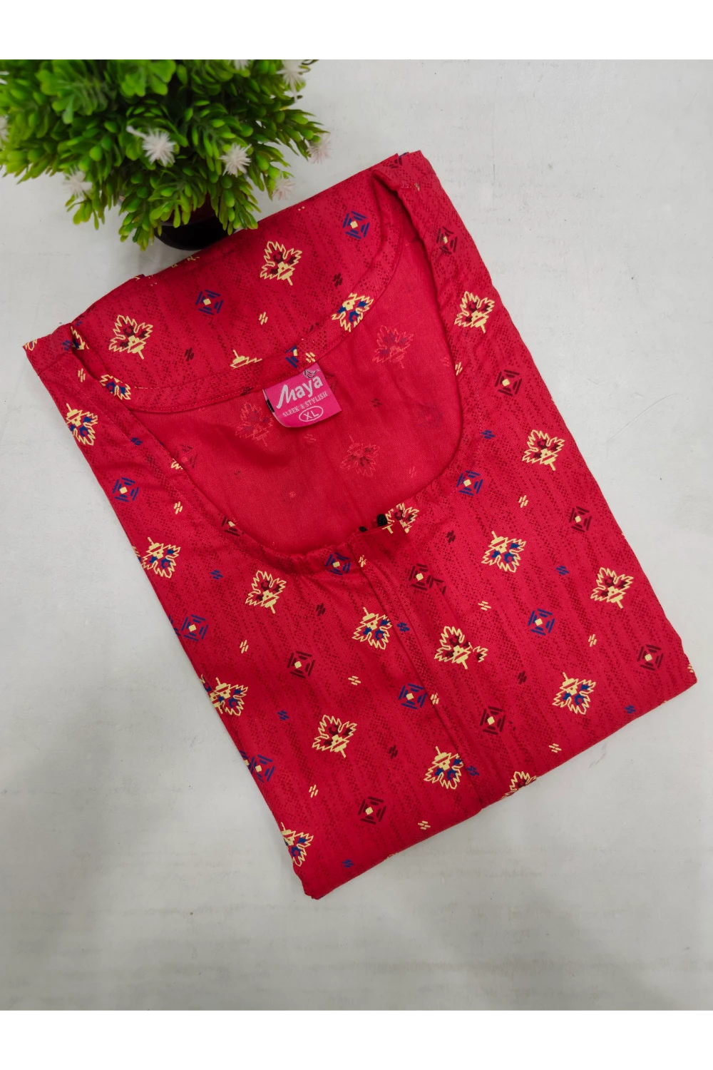Feeding-Friendly Cotton Nighty with Long Zip