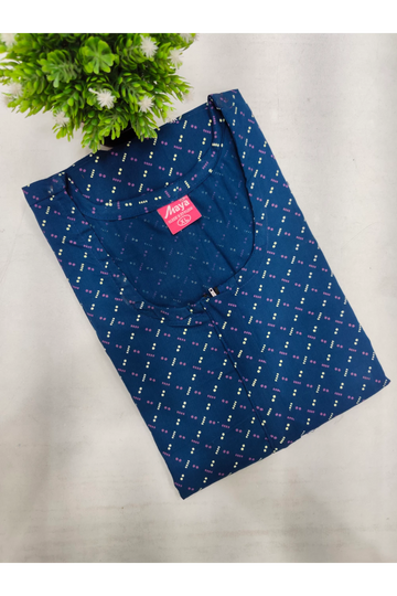 Feeding-Friendly Cotton Nighty with Long Zip