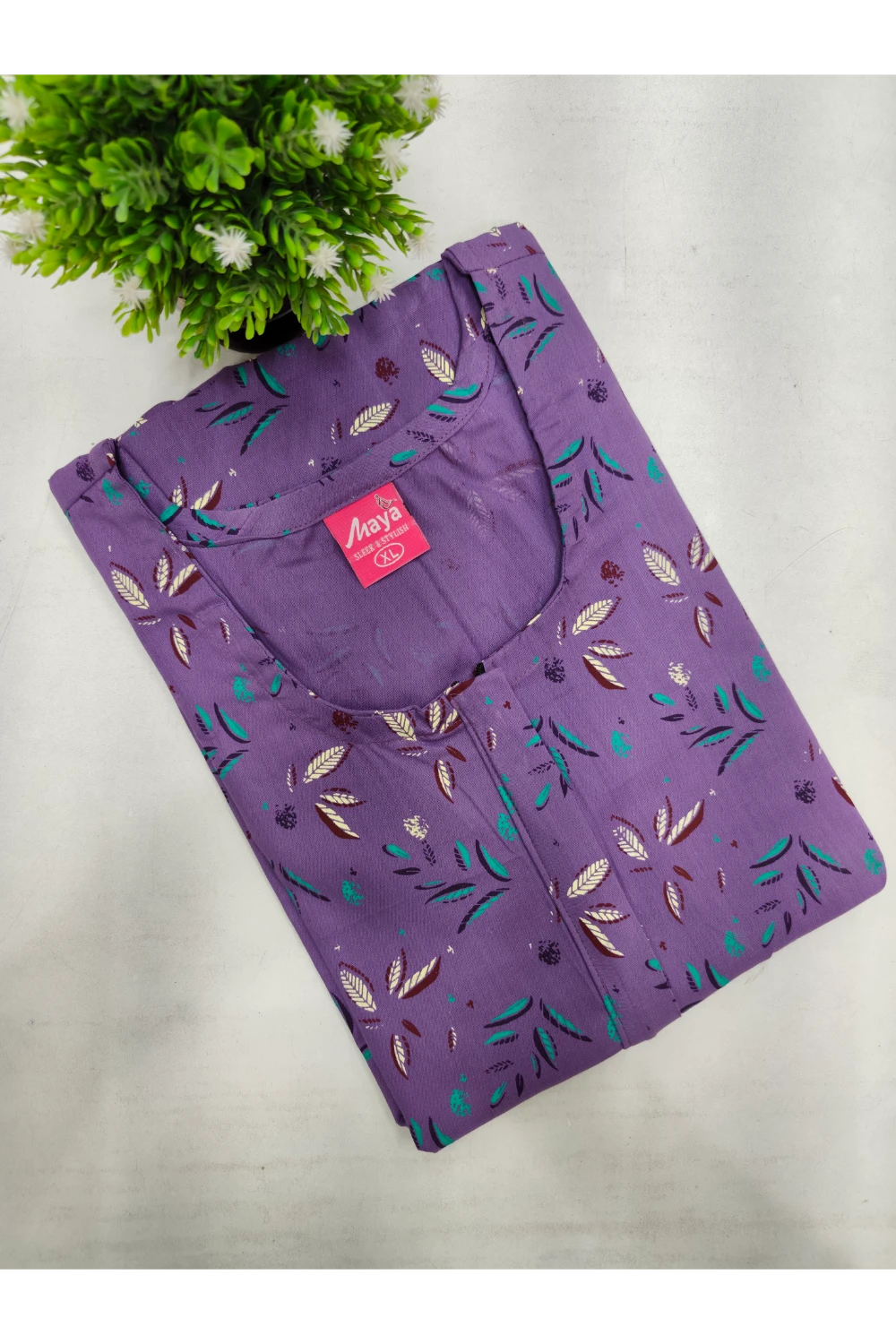 Feeding-Friendly Cotton Nighty with Long Zip