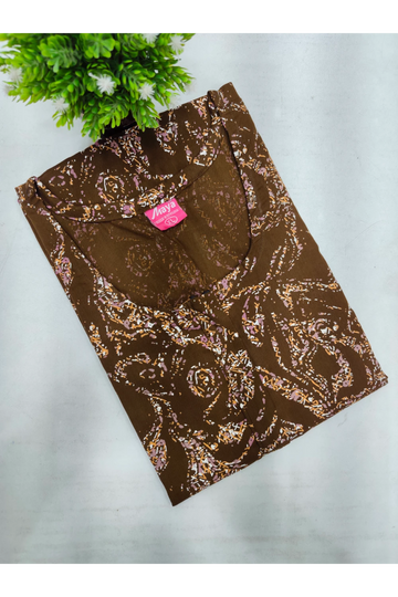 Feeding-Friendly Cotton Nighty with Long Zip