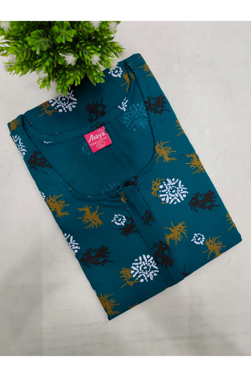 Feeding-Friendly Cotton Nighty with Long Zip