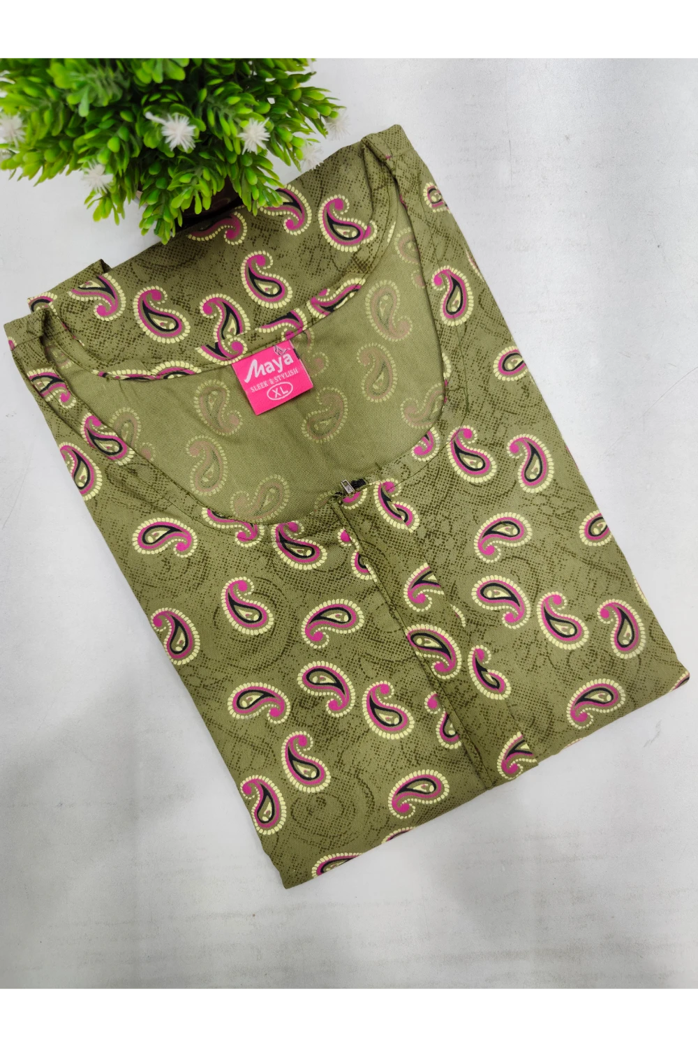 Feeding-Friendly Cotton Nighty with Long Zip