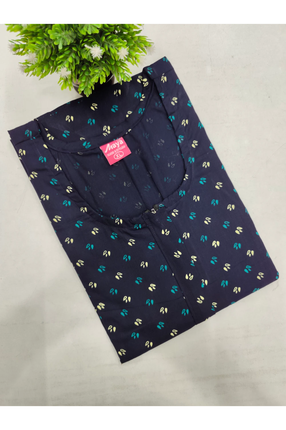 Feeding-Friendly Cotton Nighty with Long Zip