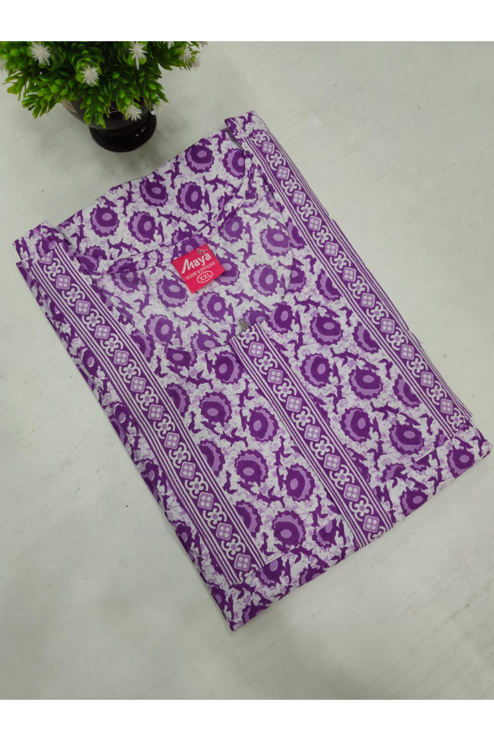 Elegant Zip Nighty – Jyothi Cotton Breeze
