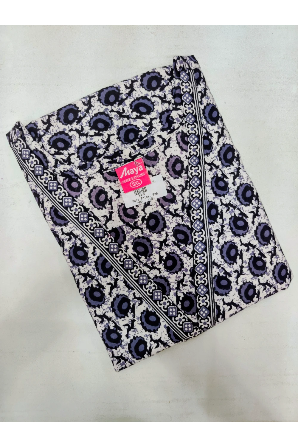 Premium V-Neck Cotton Frock for Women – Breathable & Skin-Friendly