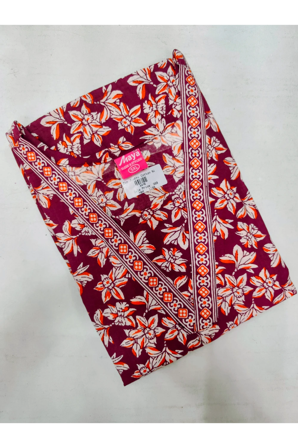 Premium V-Neck Cotton Frock for Women – Breathable & Skin-Friendly