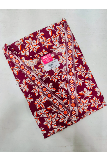Premium V-Neck Cotton Frock for Women – Breathable & Skin-Friendly