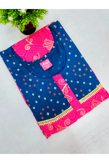 Elegant Zip-Front Pure Cotton Nighty