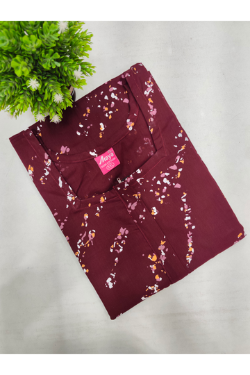Elegant Zip-Front Pure Cotton Nighty