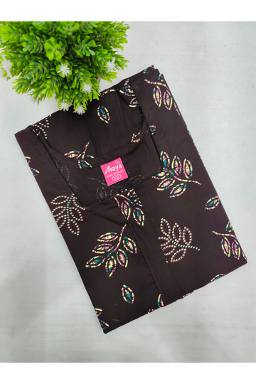 Elegant Zip-Front Pure Cotton Nighty