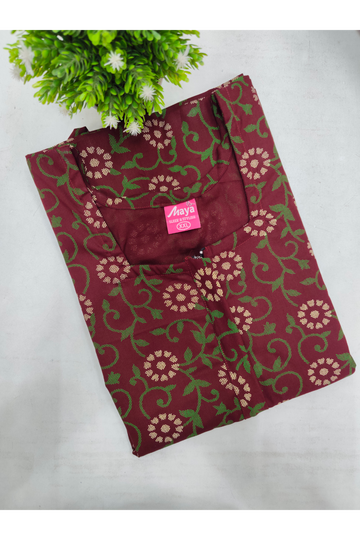 Elegant Zip-Front Pure Cotton Nighty
