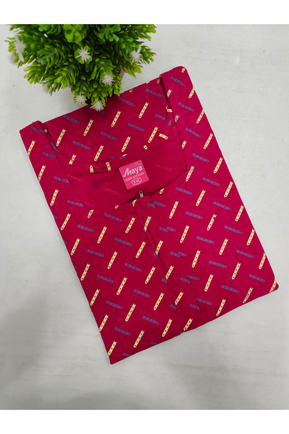 Elegant Zip-Front Pure Cotton Nighty