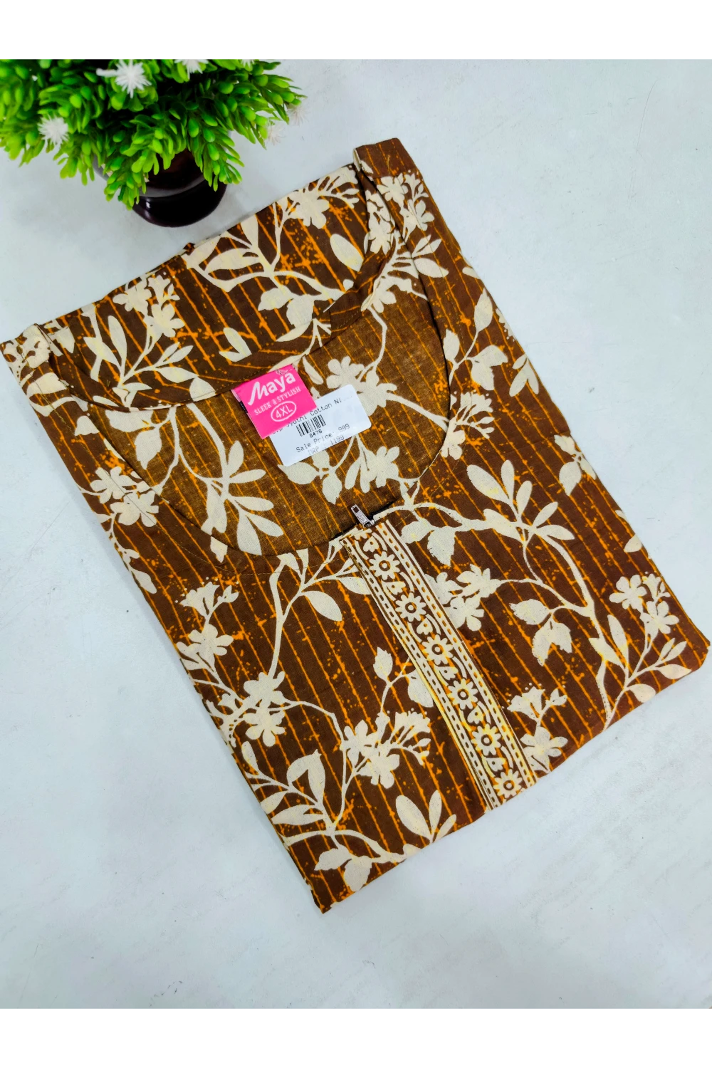 Elegant Zip Nighty – Jyothi Cotton Breeze