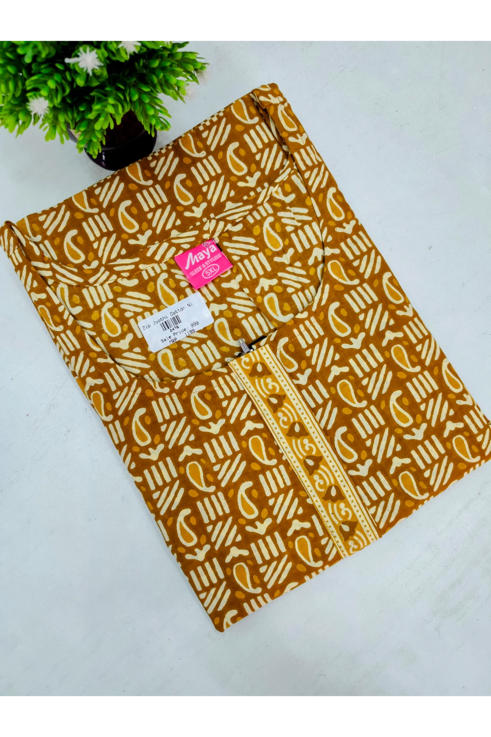 Elegant Zip Nighty – Jyothi Cotton Breeze