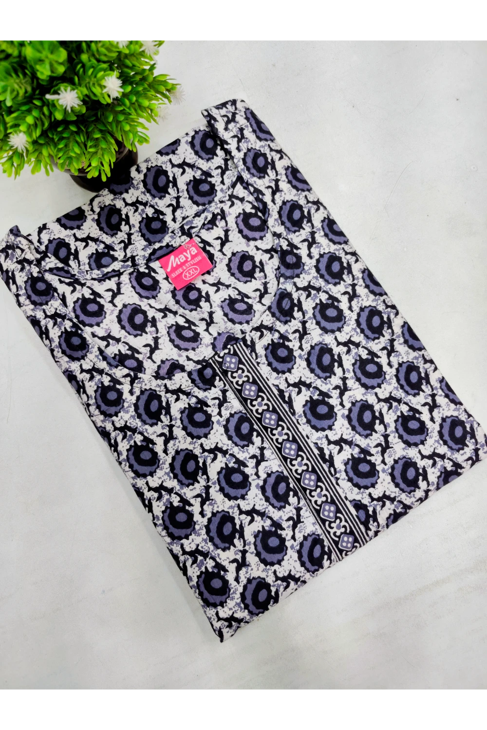 Elegant Zip Nighty – Jyothi Cotton Breeze