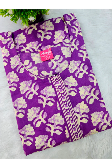 Elegant Zip Nighty – Jyothi Cotton Breeze