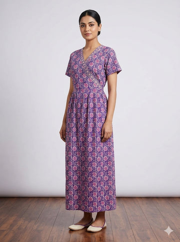 Zipless Pure Cotton Nighty for Women – Soft & Comfortable Wear (Copy)